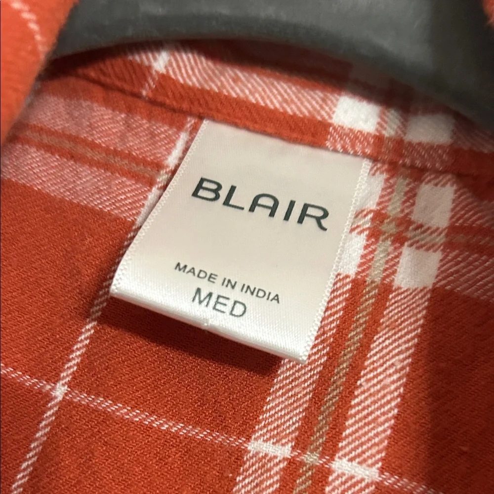 Blair Rust-Orange plaid shirt - Picture 2 of 4